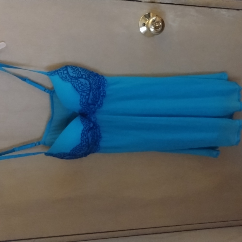 Women's push-up bra lingerie size medium beautiful blue and black in color